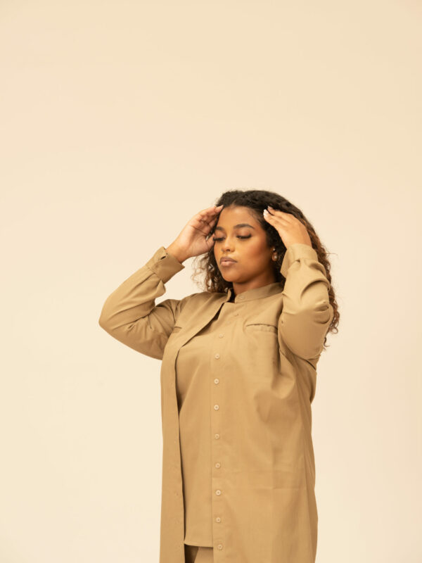 Maya Long Shirt - Olive – Image 2